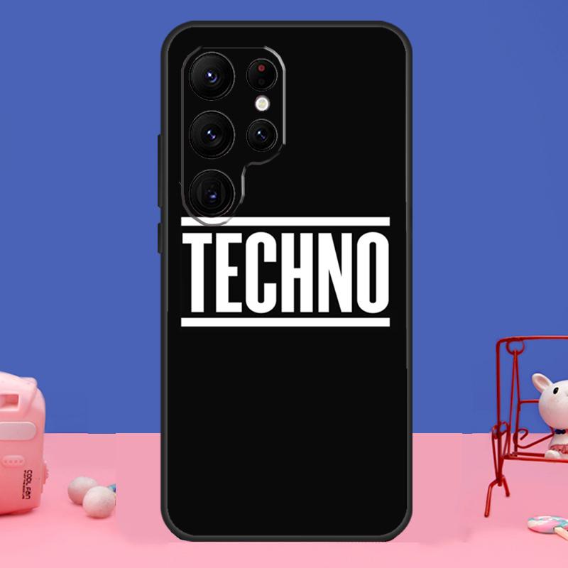 Love Techno Music Quotes Cover For Samsung Galaxy S24 S23 S22 S21 S20 FE Ultra Plus S8 S9 S10 Note 10 20 Ultra Case