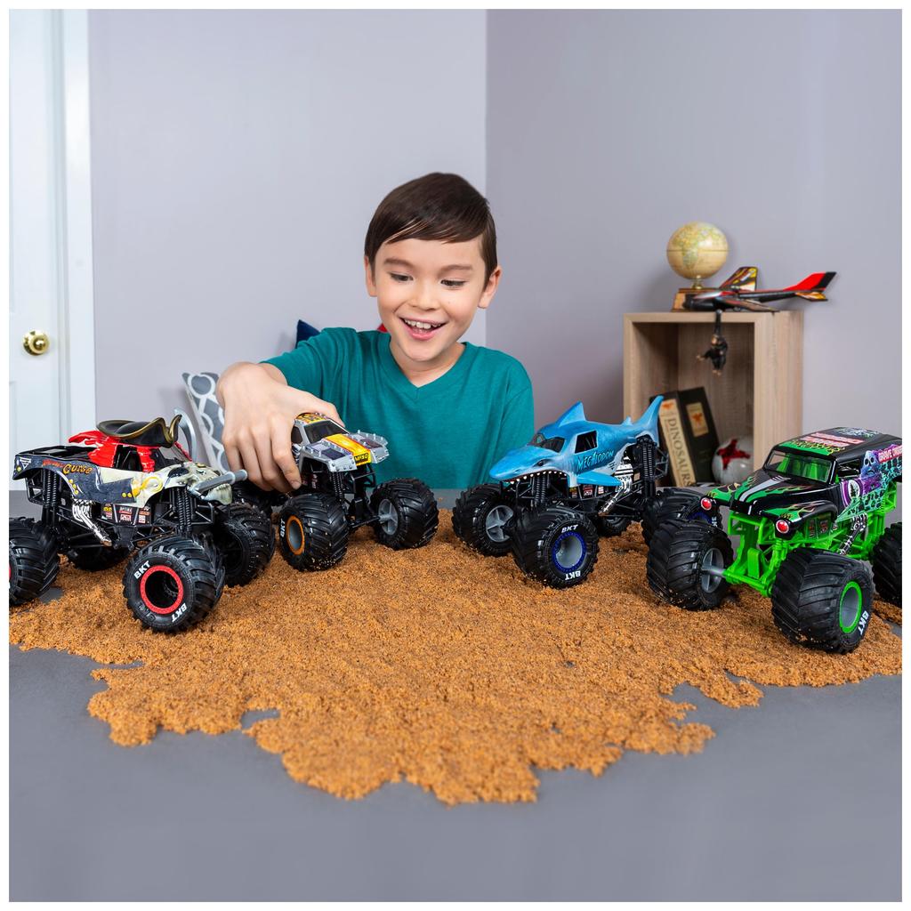 JAM MONSTER Official Monster Jam Grave Digger Monster Truck Collectible Die Cast Vehicle 1:24 Scale Kids Toy Ages 3+