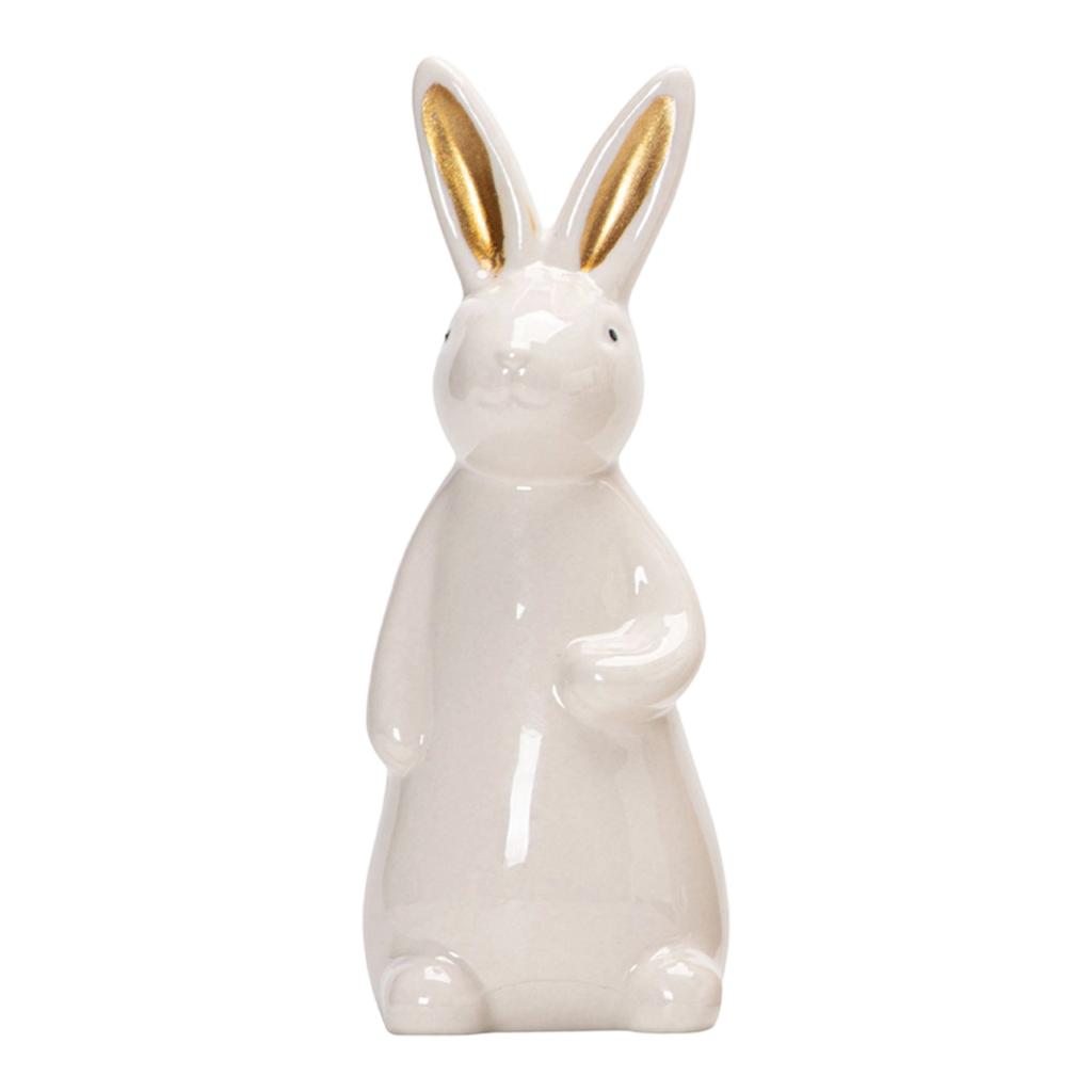 Decoración de Figuritas de Conejos de Cerámica, Porcelana Moderna para Mesa Estantería Arte Estatuas para el Hogar Decoración Para Conejos de Pascua Bodas Manualidades Adornos