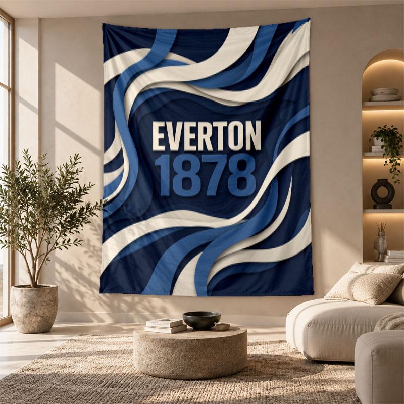 Tapeçaria Decorativa, Arte de Parede Impressa do Everton Football, Pendurado de Parede Leve Para Fundo de Quarto
