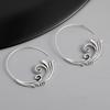 Unique Vintage Style Hoop Earrings with Delicate Carved Leaf Design -Exquisite Statement Ear Decor for Women