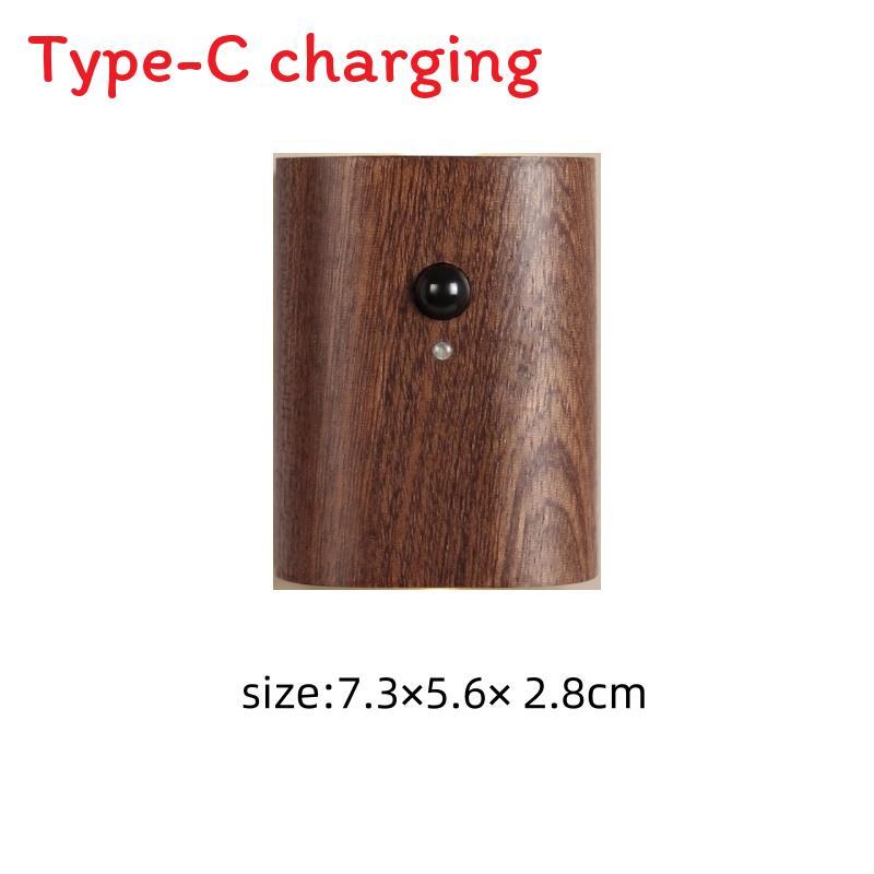 Modern Minimalist Wooden Wall Lamp With Touch Button Control For Bedroom And Living Room Decor