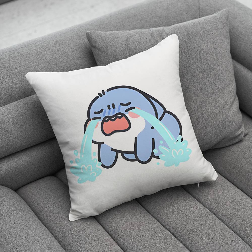 Cute Small Shark Animal Pillow Case For Home Bedroom Car Office Decoration Living Room Sofa Cushion Cover Suitable