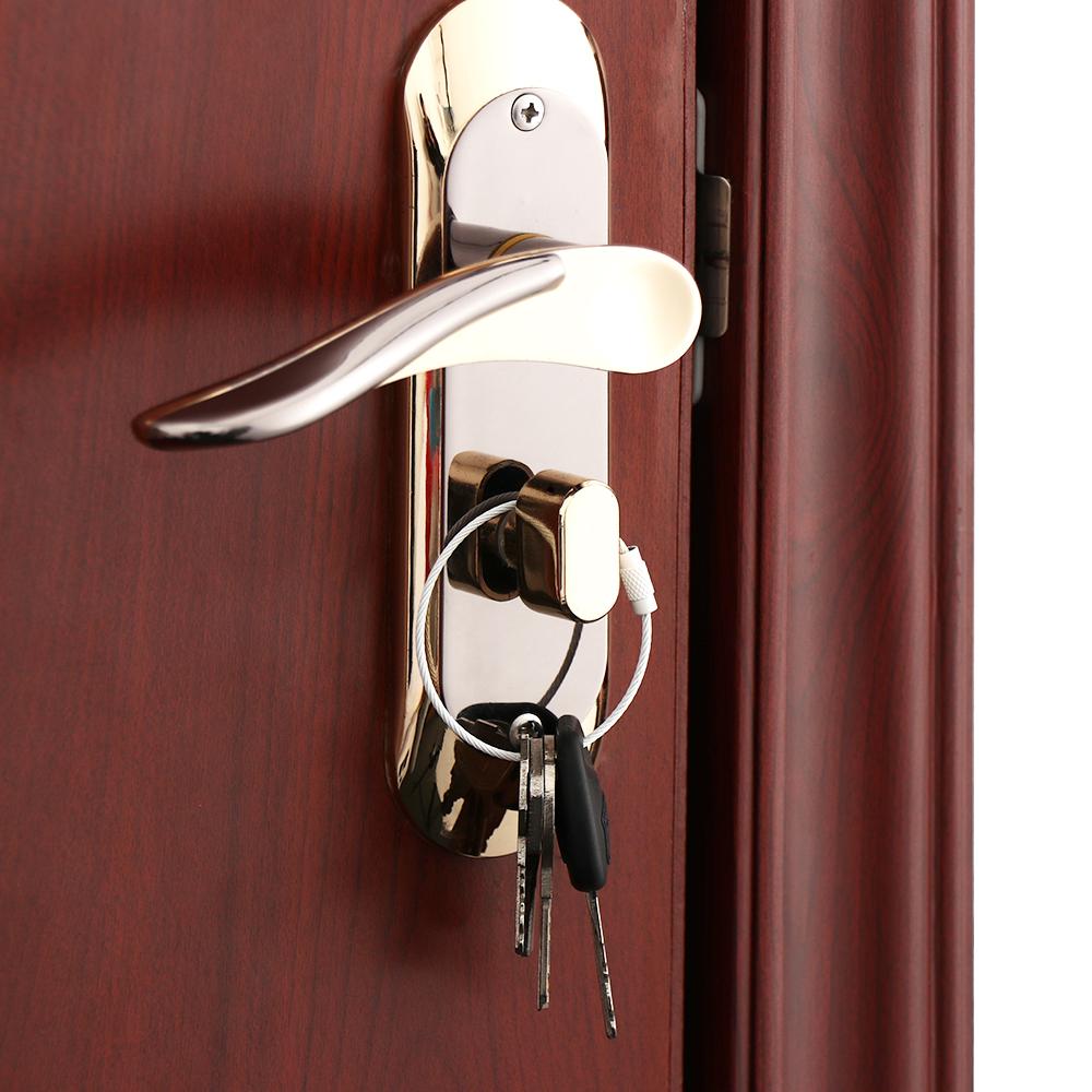 10pcs 1.5*150mm Holder Circle Loop Outdoor Camp Cable Wire Keychain Rope EDC Keyring Screw Lock