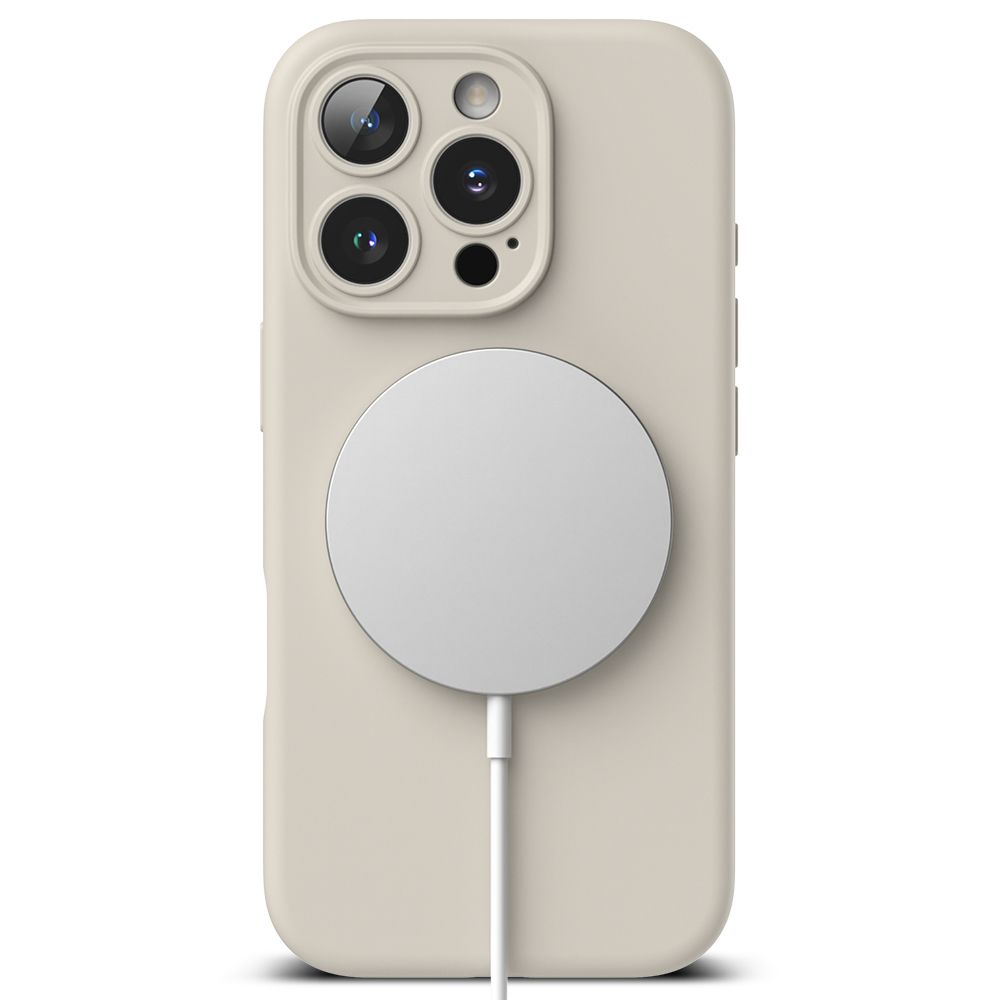 Ringke Silicone Magnetic Magsafe Iphone 16 Pro Stone