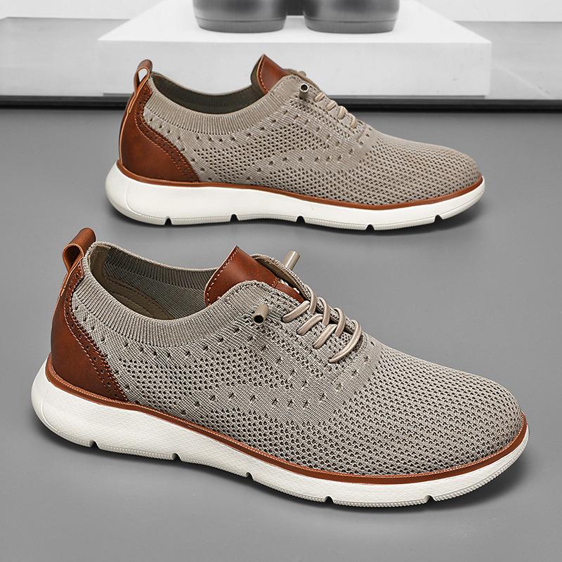 Foreign Trade Large Size Men's Shoes Lightweight Casual Sports Shoes Breathable Fly-woven Mesh Loafers Fashionable and Versatile