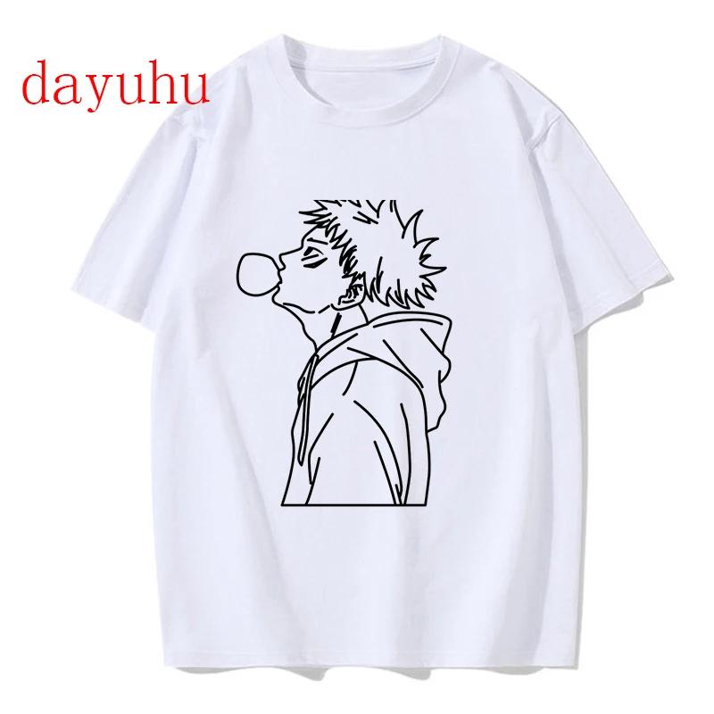 Unisex-T-Shirt Japanischer Anime Jujutsu Kaisen T-Shirt gojo satoru Oberteile Yuji Itadori Grafik-T-Shirts Cooles Unisex-T-Shirt 90er Unisex