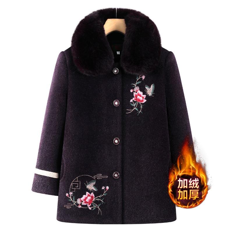 

Mrs. Mink Jacket Medium Old Warm Fleece Thickened Clothes Winter Top 5XL [recommended 150-80kg] фиолетовый