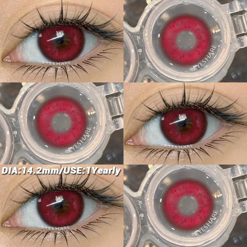 COD EYESHARE RAVEN BLACK Cosplay Contact Lenses Blood-red Halloween Eye Makeup Lens White/Black Crazy Cosplay Softlens