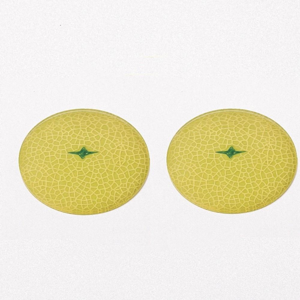 

2PCS Acrylic Fruit Coasters Cute Anti Scald Coaster Coffee Tea Coasters Dining Table Style E