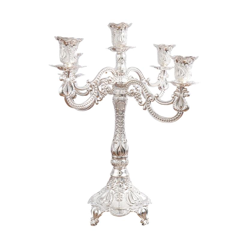 Luxurious European Taper Candle Holders Luxurious Carved Gold Metal Candelabra Enhancing Living Space Aesthetic Decors