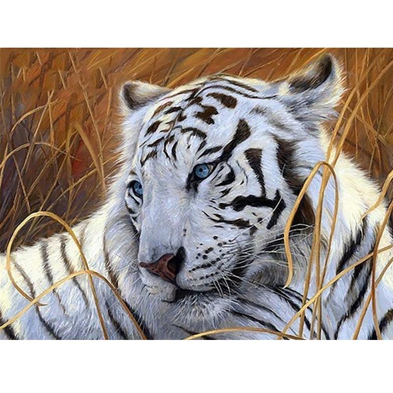 DIY Tiger 5D Diamond Painting Full Square Drill Resin Mosaic Animal Diamond Embroidery Cross Stitch Handmade Wall Art Gift