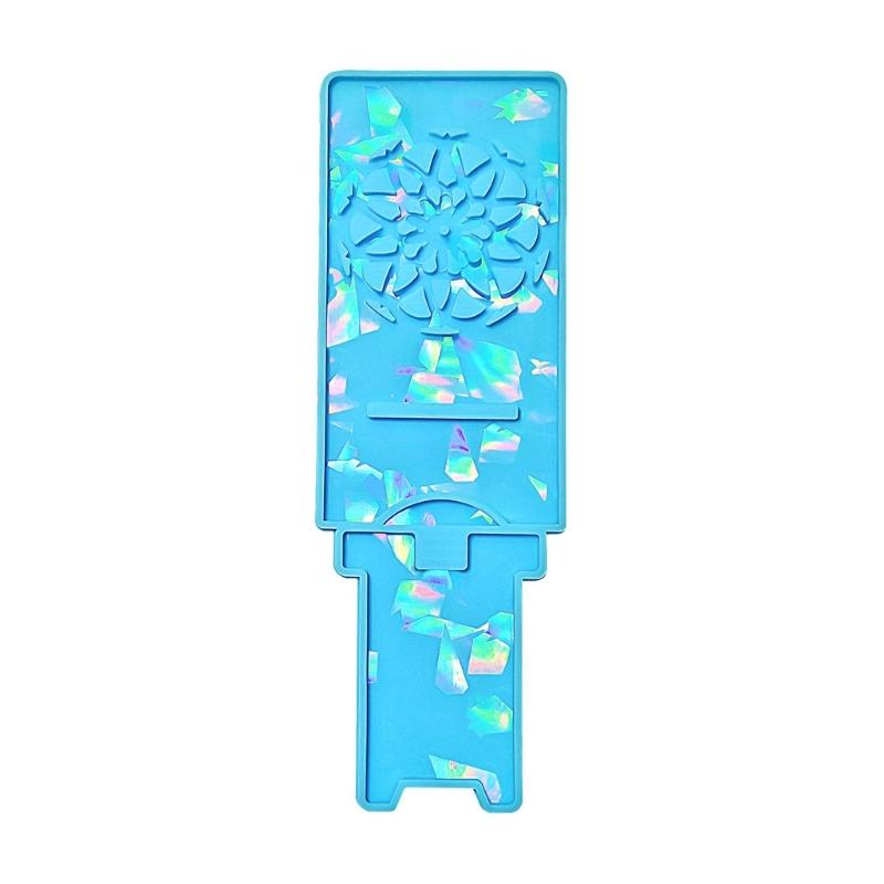 

Phone Holder Epoxy Resin Mold Cellphone Bracket Mobile Stand Holographic Silicone Mould DIY Craft Jewelry Making Casting 1 синій