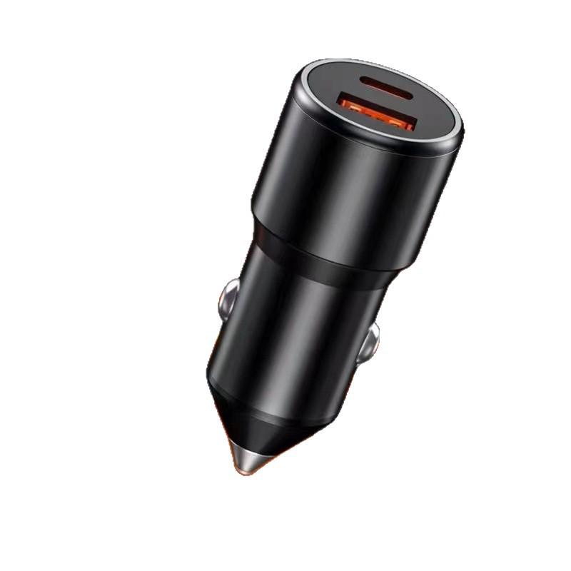 PD48W Dual-Port Car Charger with PD+QC3.0 for Fast Lightning Charging of Phones & Tablets