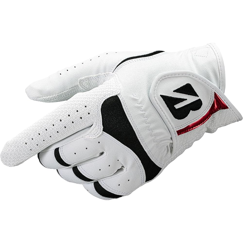 Bridgestone Golf Gloves Strong Dual White Red 24cm Men's GL2607WR24