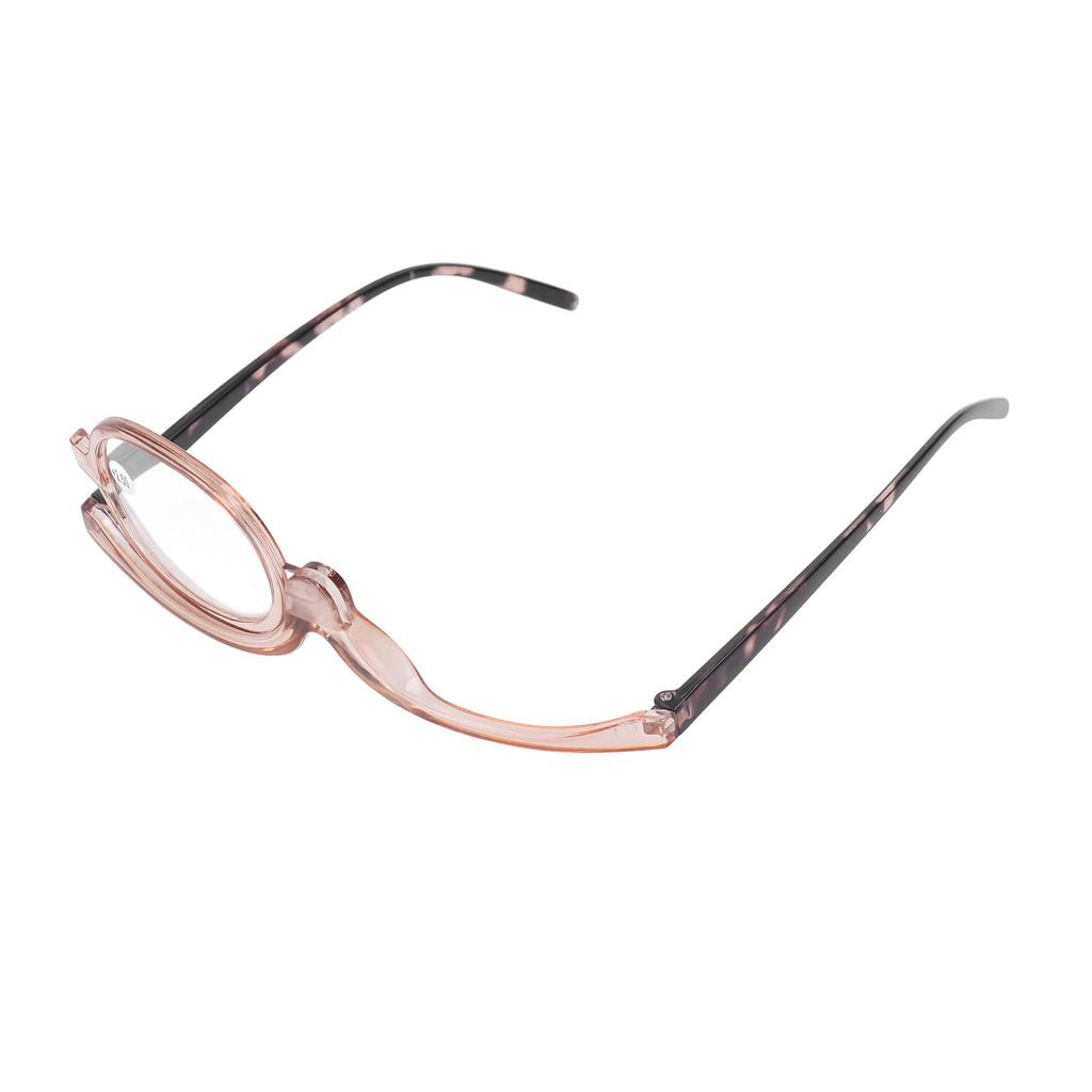 Flip Down Magnify Glasses Folding 180 Degree Rotating Magnifying Cosmetic Reading Glasses for