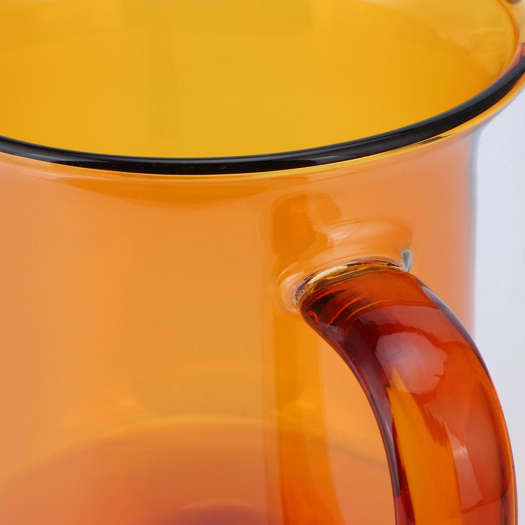 250ml DoubleLayer Mug HeatResistant Cylindrical Transparent Cup for Milk Coffee Home(Yellow )