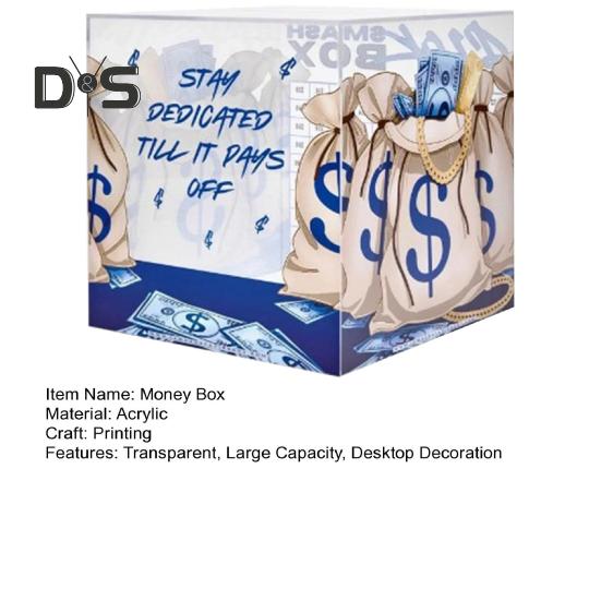 Transparante Acryl Spaarpot Grote Capaciteit 10K Spaarvarken Munt Contant Geld Container Kinderen Volwassenen Geld Besparen Koffer Opbergpot Decoratie