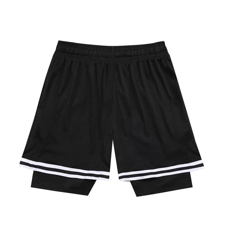 Li Ning Basketball Series Loose Fit Two-Piece Training Casual Shorts Men shorts Black YAPU011-1