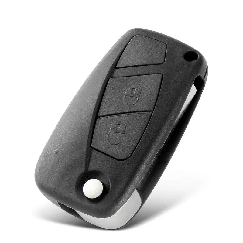 KEYYOU New For Fiat 500 Punto Stilo Ducato Panda Doblo Bravo Black Blue Folding 2 3 Button Car Remote Key Shell SIP22 Blade Case