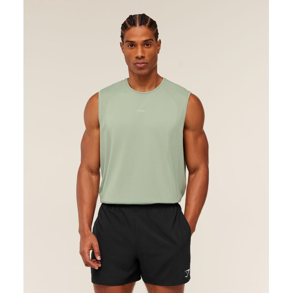 Gymshark Distance Seamless Tank Haze Green A4b5i Eddy