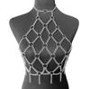 Yueran DL0001: Women's Metal Chain Halter Neck Mesh Vest