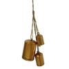 Shabby Chic Metal Cow Bell Hanging Decoration Rustic Vintage Cluster Bell on Rope Home Christmas Party Wall Hanging Decorative Jingle Bell
