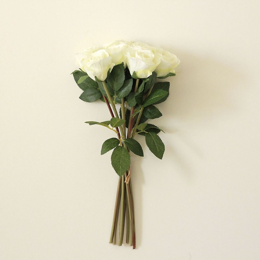 Realistic Simulation Rose Flower Real Touch Fake Flowers  Outdoor Garden Decor