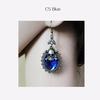 Women Fashion Gothic Halloween Crystal Skull Earrings Retro Personal Earrings Jewelry Accessories