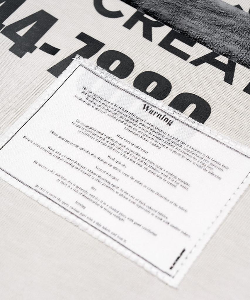 BLACKBLOND Vividi Hidden Slogan Pigment Short Sleeve T-Shirt (Sand)