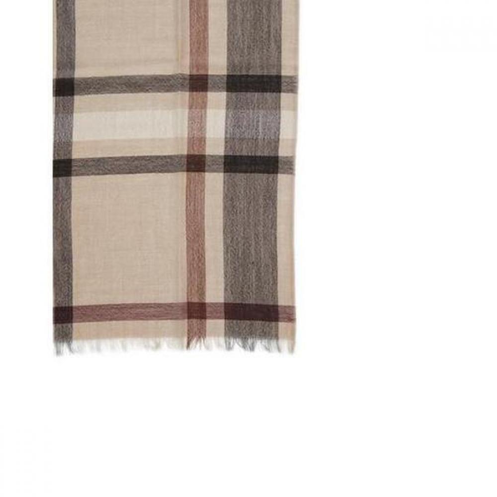 DakS Women S Brown Tartan Check Wool Light Muffler dcSc1f111w2