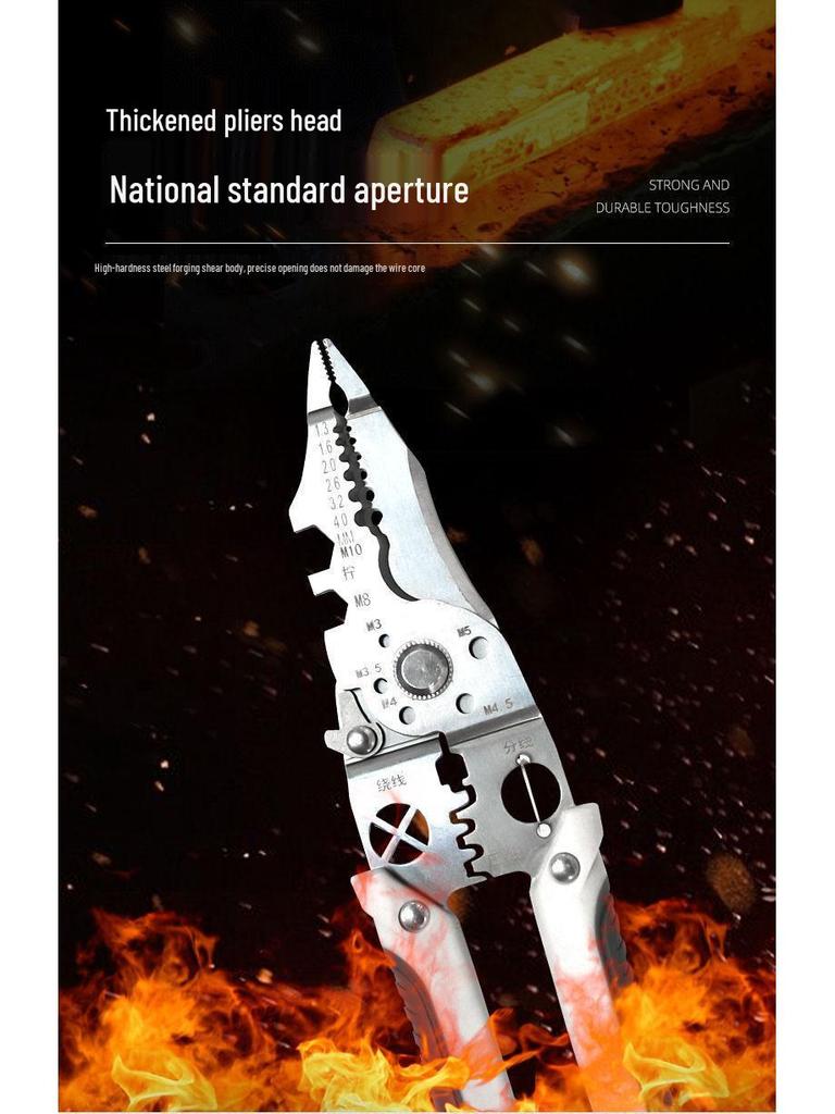 Universal 2025 Multifunctional Electrician Wire Stripper & Crimper with Wire Looping & Cutting Abilities