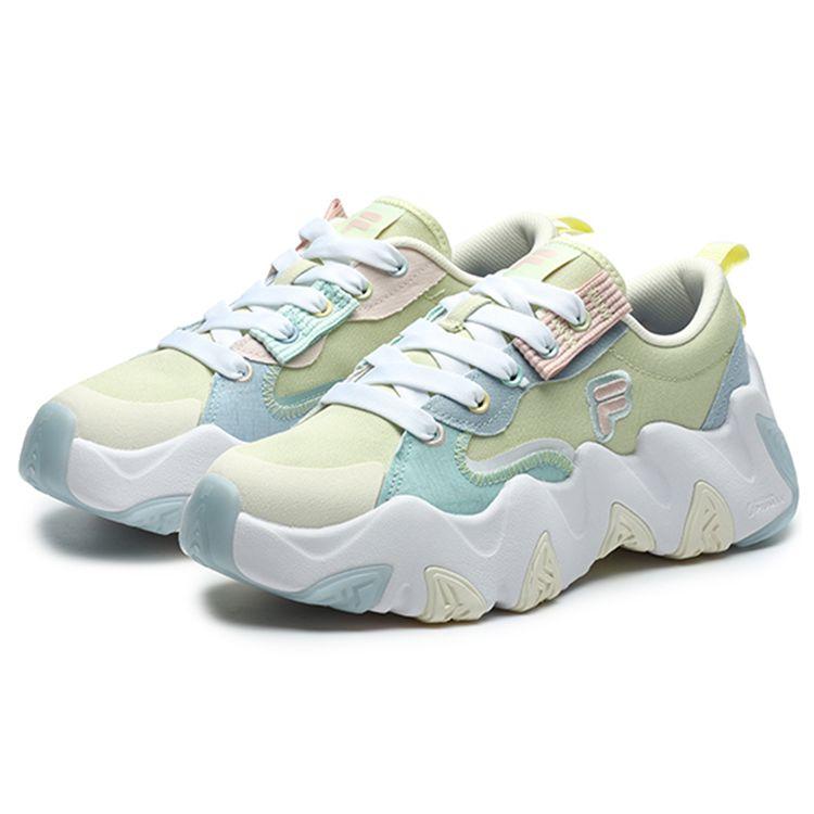 Fila Fusion Starfish Canvas Thick Sole Fashion Versatile Low Top Casual Shoes Women sneaker Sky-Blue T12W227322FWC