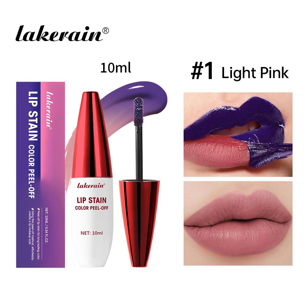Mattes Peel-Off-Lippengloss in Rosa, Kontur-Tattoo, Lippenfarbe, wasserfest, übertragungsbeständig, zum Abreißen, natürliche Lippentönung