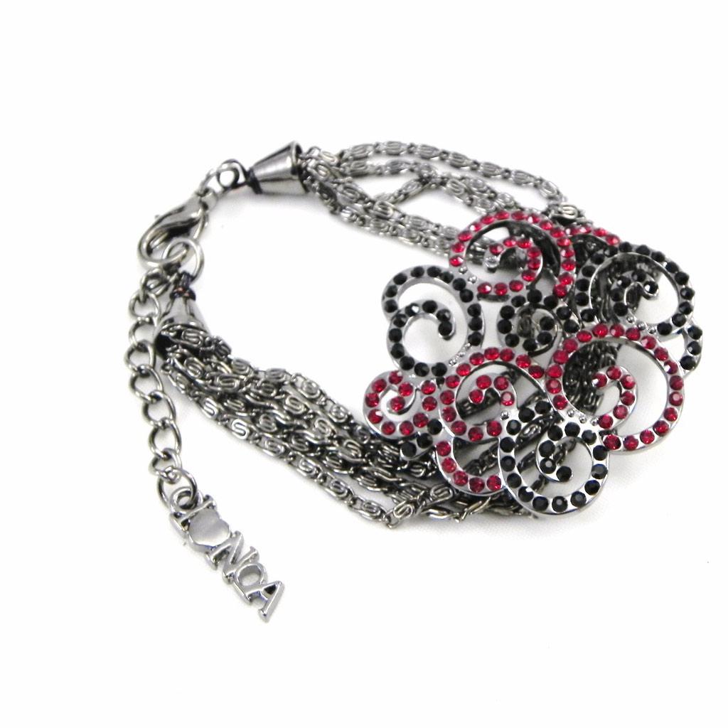 NOA [G8272] - Designer Bracelet 'Sissi' Red Black