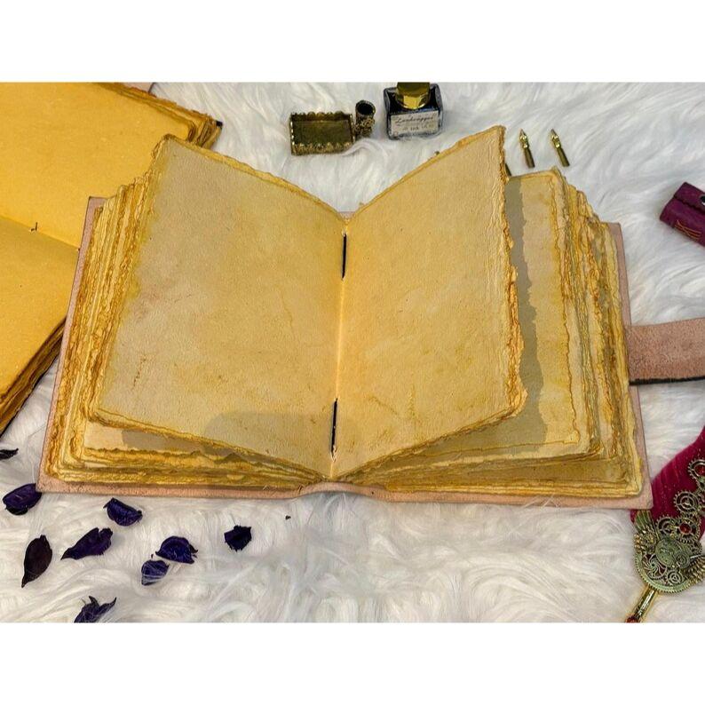 Tree of Life Leather Journal – Handmade Vintage Notebook and Deckle Edge Paper – Leather Bound Writing Diary & Sketchbook - Gift for Writers