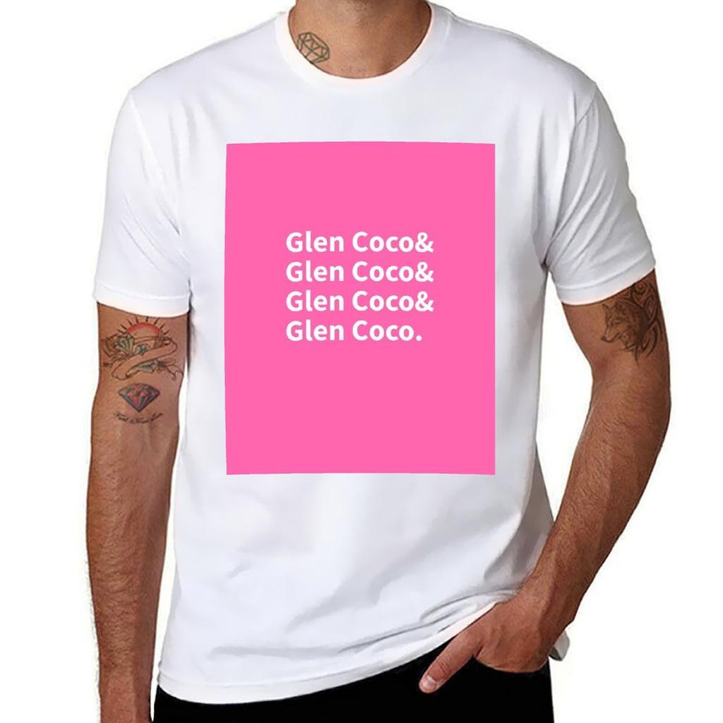 Glen Coco Helvetica List (White On Hot Pink) Tshirt T Shirt Custom Print Tshirt