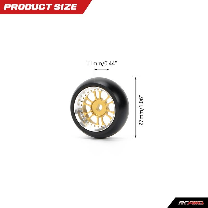 4pcs/set alloy rim wheel classic drift tire Upgrades for rc 1/28 Wltoys K969 K989 P929 drift rally kyosho mini-Z