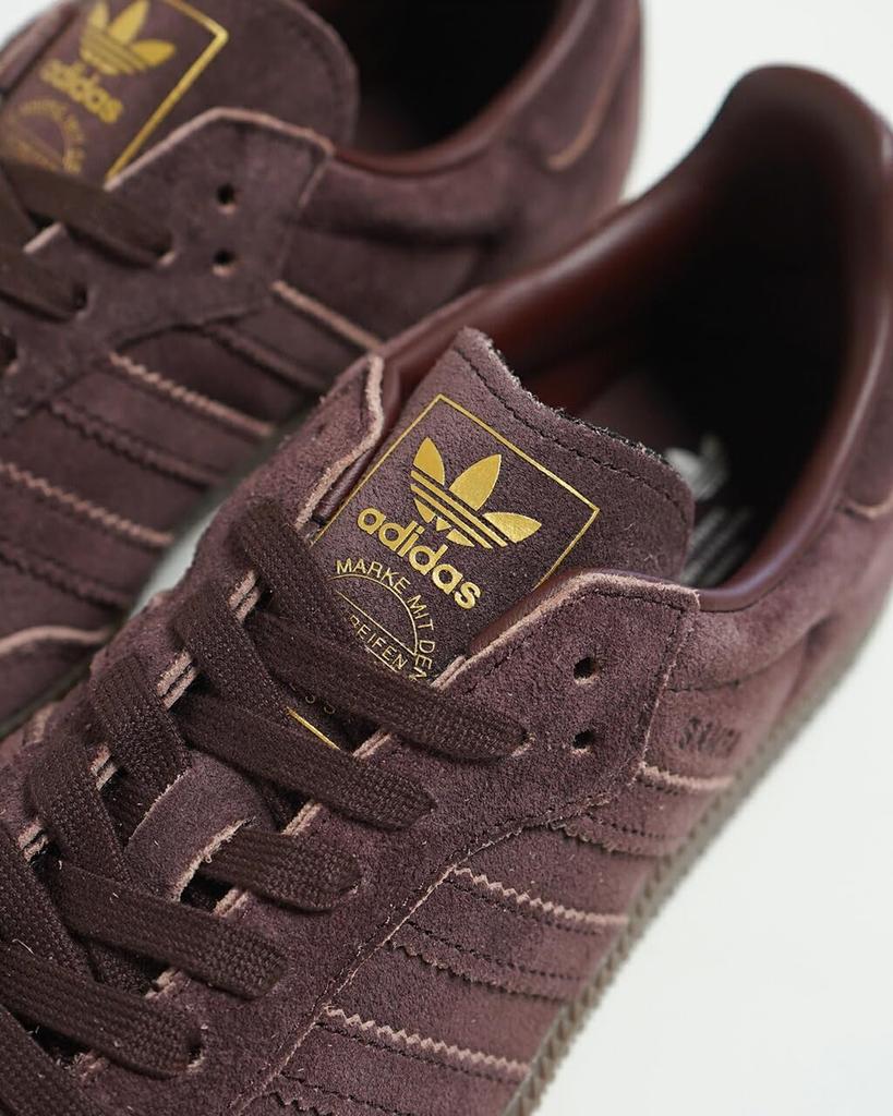 Adidas Originals Samba OG Size Shadow Brown Sneakers, Unisex, Low-Cut Lace-Up Shoes, 28.0cm (JI3211), (JI3211)