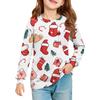 Christmas Day Girls' Long Sleeve Blouse - Round Neck Soft Waist Tunic