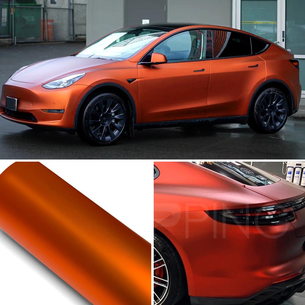 Ultra Matte PET Romanée Red & Venom Green Car Wrap for Mirrors, Spoilers, & Motorcycles