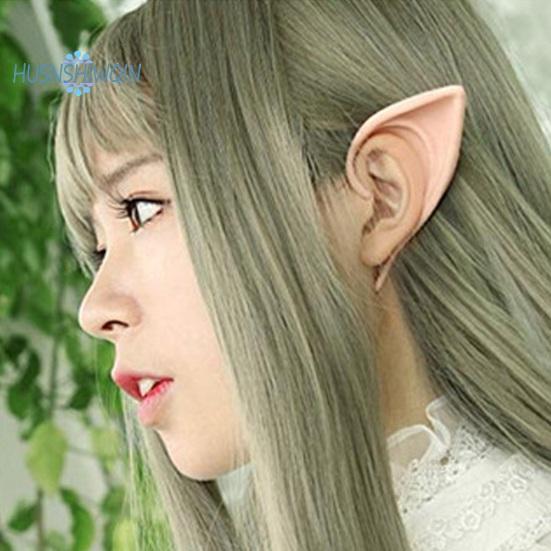 2Pcs Realistic Elf Ears Halloween Makeup Props Add Charm Wide Application Elf Ears for Avatar Goblin Fairy Costumes