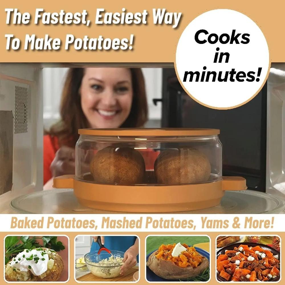 Reusable Potatoes Bake Steamer Baking Container Potato Cooker Potato Pot Bacon Potato Box  Home