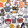 Cute Animal Embroidered Patches For Clothing Stickers Cartoon Cat Patch Iron On Patches On Clothes DIY Sewing/Fusible Applique