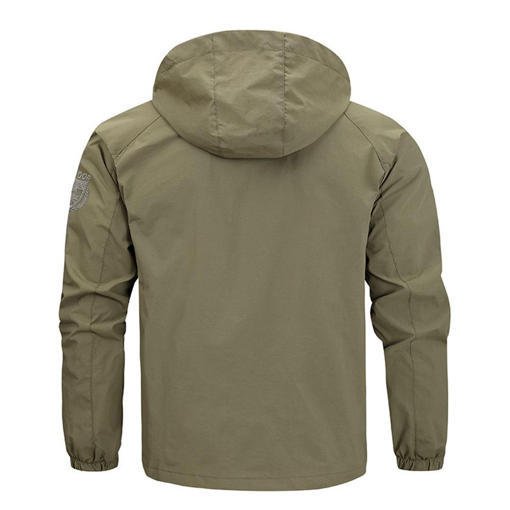 Men's Outdoor Jacket Windbreaker Climbing Camping Coat Men Autumn Detachable Hooded Jackets Loose Bomber Jacket