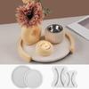 Creative Silicone Mold Elegant Round Flowerpot Tray Molds Silicone Texture Hand-Making Molds Perfect for Home Decorating