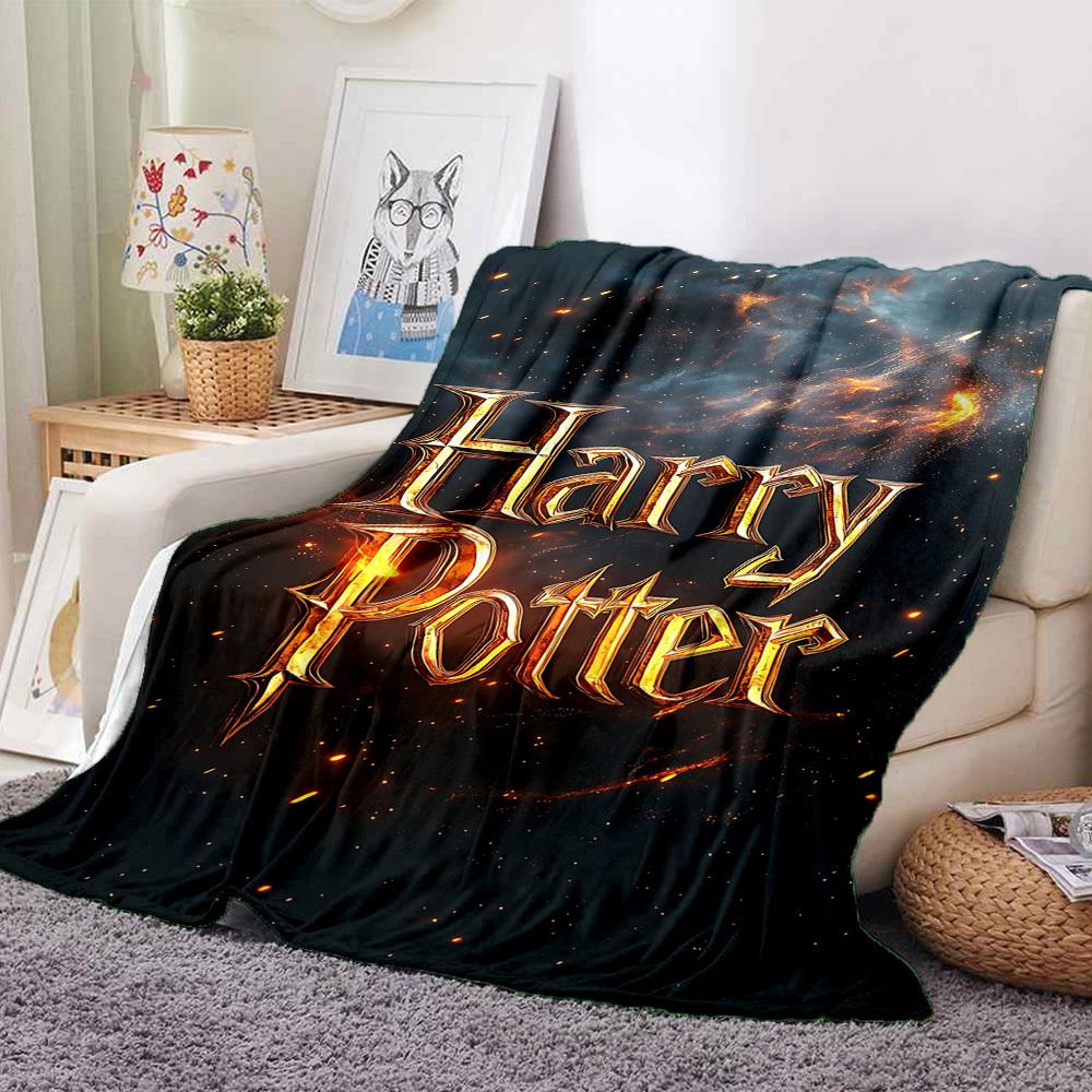 1pc Harry Potter Blanket Lightweight Flannel Throw For Sofa, Bed, Travel, Camping, Livingroom, Office, Couch, Chair, And Bed