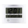 Digital LCD Home Office Decor Wall Clock Indoor Temperature Metal Wall Clock Day Wall Clock Bathroom Wall Clock