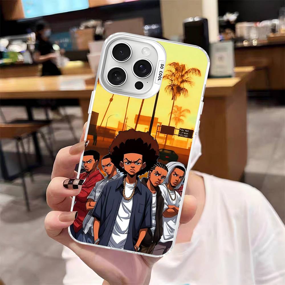 Cartoon The Boondocks Phone Cases For IPhone 17 16 15 14 13 12 11 Plus Pro Max Pro Color Matte Cover
