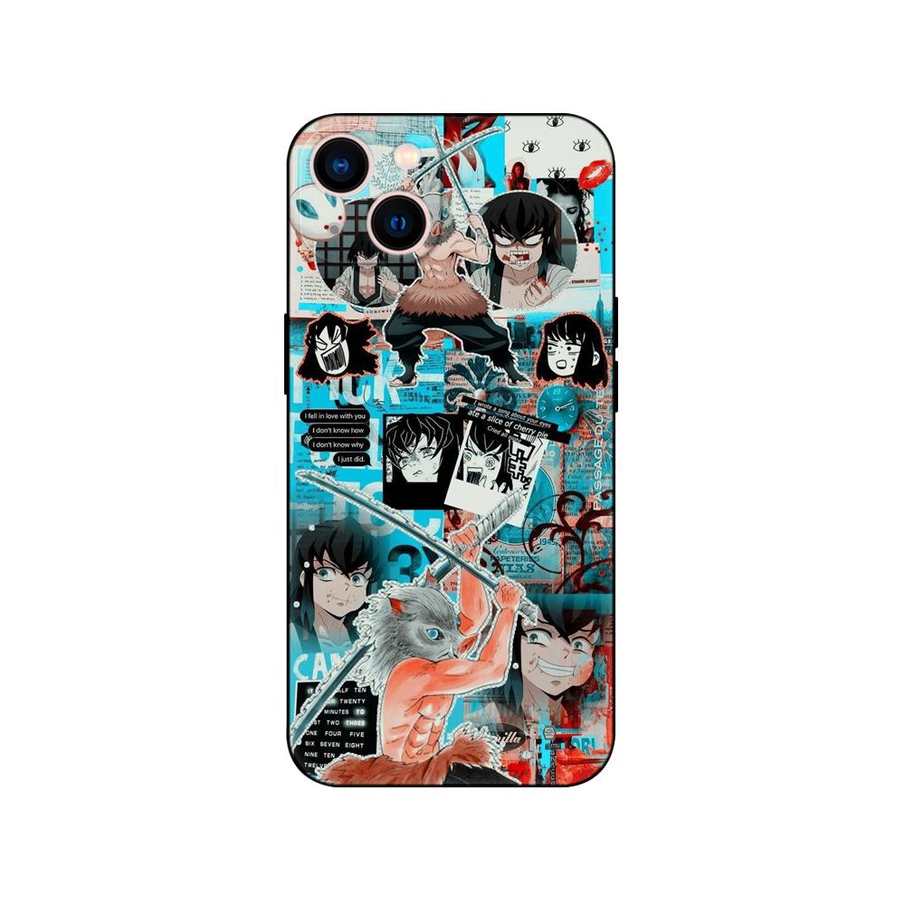 Black Tpu Case For Samsung Galaxy M53 M13 M62 A12 A22 A32 A42 A52 A72 4g 5g A20S Back Cover Demon Slayer Kimetsu Anime